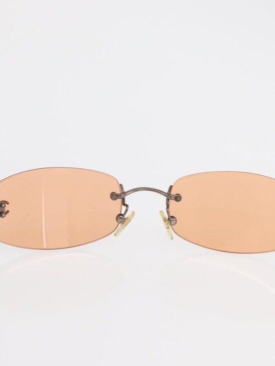 CHANEL Sunglasses metal Orange CC Auth ka2083 main image 13